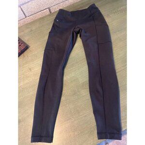 Patagonia Womens Black Active Leggings XS With Pockets & Zip Detail Made In Sri